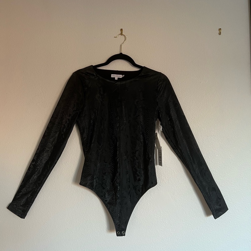COPY - Good American Snakeskin Faux Leather Bodysuit